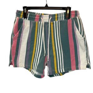 Urban Outfitters Striped Shorts M Mens Multicolor Drawstring Pockets Casual